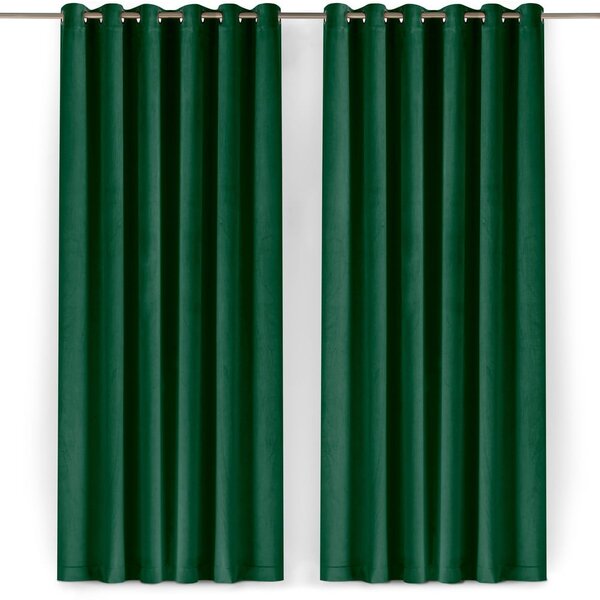 Zelený sametový dimout závěs 140x175 cm Velto – Filumi