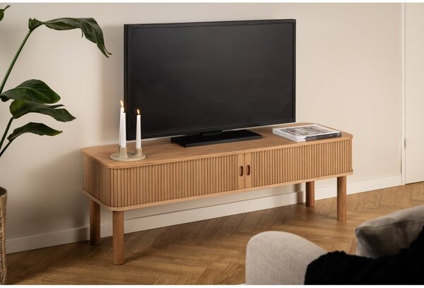 TV stolek v dekoru dubu v přírodní barvě 140x45 cm Langley – Actona