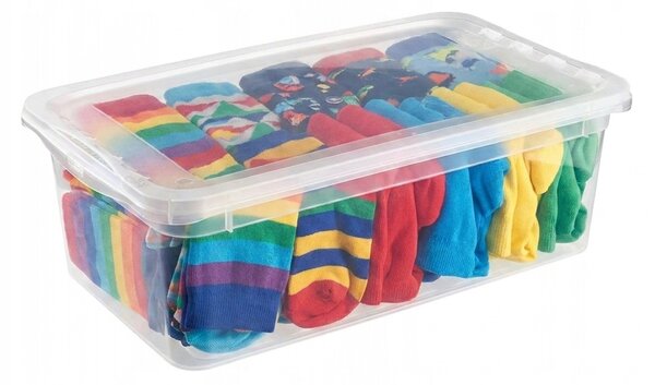 Keeeper Úložný box s víkem (má 2 funkce) BEA Clearbox 5,5L, 33 x 19 x 12 cm