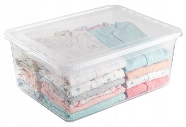 Keeeper Úložný box s víkem (má 2 funkce) BEA Clearbox 11L, 39 x 29,5 x 16 cm