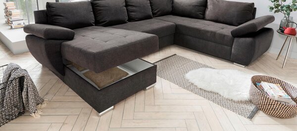 SEDACÍ SOUPRAVA, textil, hnědá P & B - Sedací soupravy, Online Only