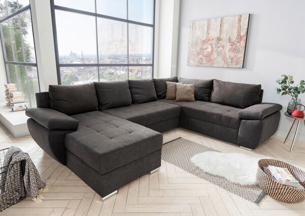 SEDACÍ SOUPRAVA, textil, hnědá P & B - Sedací soupravy, Online Only