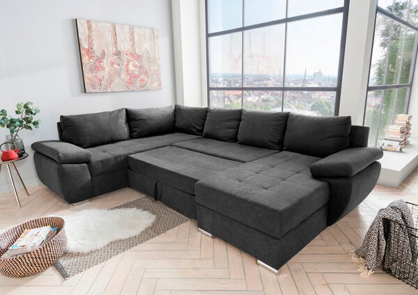 SEDACÍ SOUPRAVA, textil, hnědá P & B - Sedací soupravy, Online Only