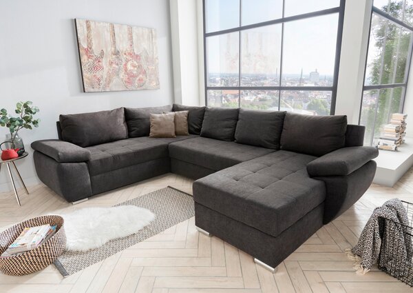 SEDACÍ SOUPRAVA, textil, hnědá P & B - Sedací soupravy, Online Only