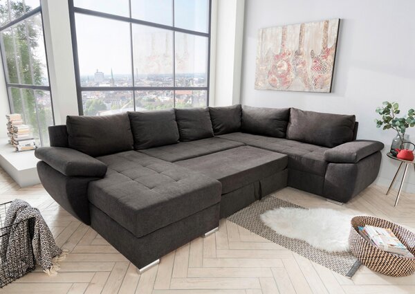 SEDACÍ SOUPRAVA, textil, hnědá P & B - Sedací soupravy, Online Only