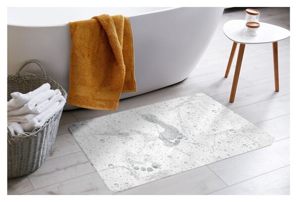 Bílo-šedá koupelnová předložka z křemeliny 50x70 cm Aqua – douceur d'intérieur