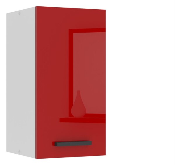 Kuchyňská skříňka Belini Premium Full Version horní 30 cm červený lesk