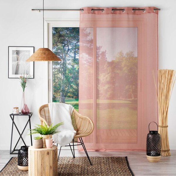 Růžová voálová záclona 140x280 cm Sandra – douceur d'intérieur