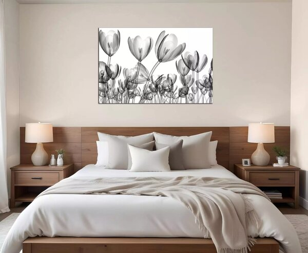 Moderní obraz Černobílé tulipány