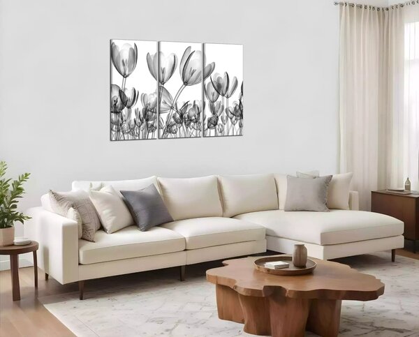 Moderní obraz Černobílé tulipány