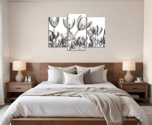 Moderní obraz Černobílé tulipány