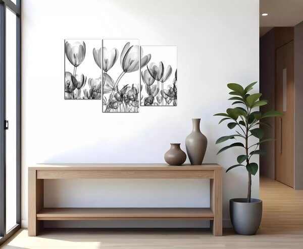 Moderní obraz Černobílé tulipány