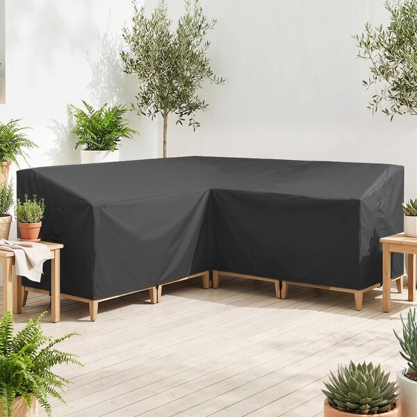 Outsunny ochranný potah na zahradní nábytek — voděodolný V‑tvarovaný potah, 420D Oxford s ochranou proti UV, odolný proti větru, 216 × 216 × 78 cm — č