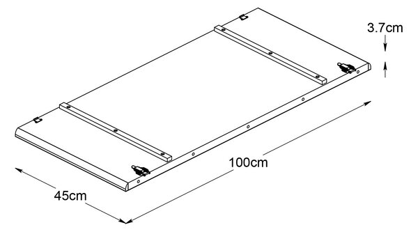 Prodlužovací deska ke stolu Wally 45 x 100 cm