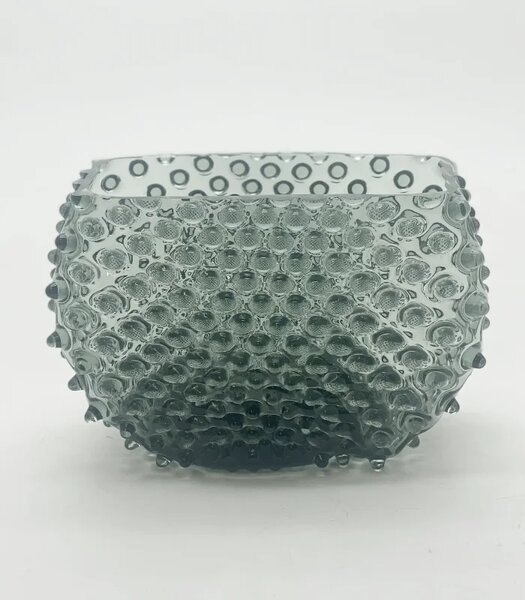 Sklárna Častolovice - Váza 15cm - Hobnail - Ananas - kouř