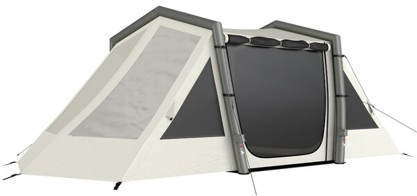 Outsunny nafukovací stan pro 6 osob — rychlé rozložení, zatemněné ložnice, 2 ložnice + společenská část, předsíň, fluorescenční kolíky, voděodolná oxf