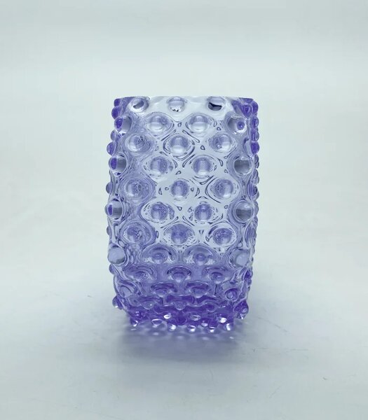 Sklárna Častolovice - Váza 15cm - Hobnail - Ananas - alexandrit