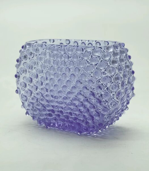 Sklárna Častolovice - Váza 15cm - Hobnail - Ananas - alexandrit