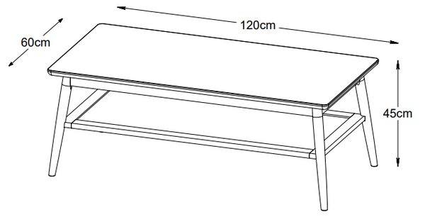Designový konferenční stolek Tallys 120 cm přírodní dub