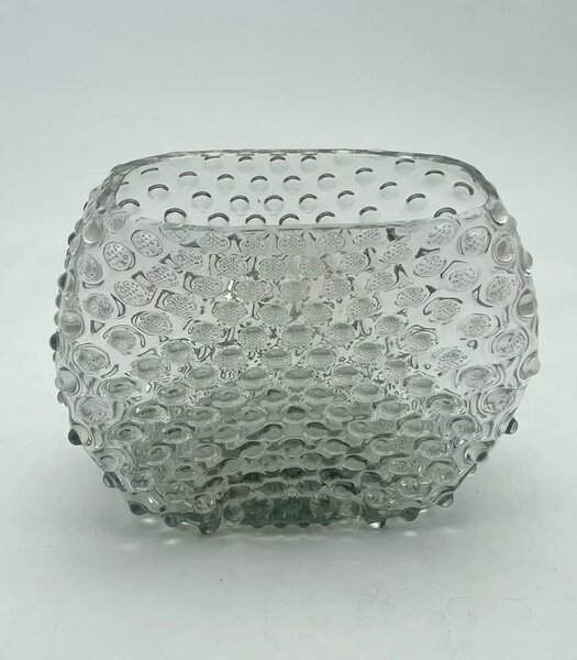 Sklárna Častolovice - Váza 15cm - Hobnail - Ananas - světlý kouř
