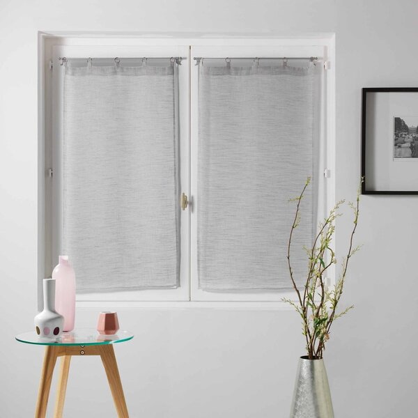 Světle šedé voálové záclony v sadě 2 ks 60x90 cm Milza – douceur d'intérieur