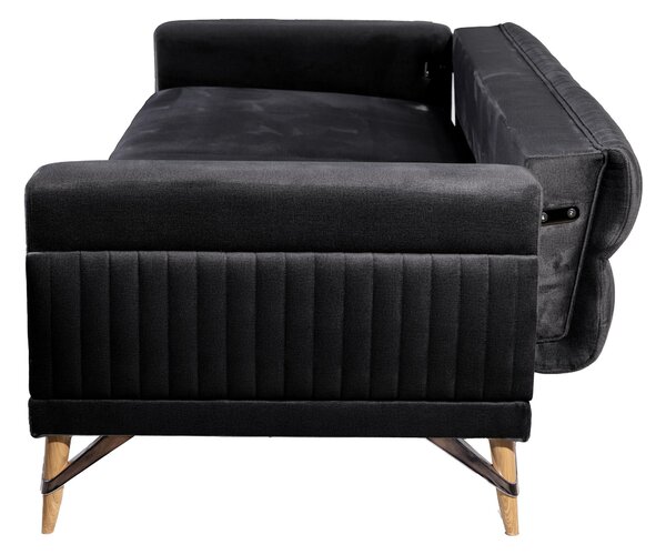TŘÍMÍSTNÁ POHOVKA, textil, černá Livetastic - Pohovky, Online Only