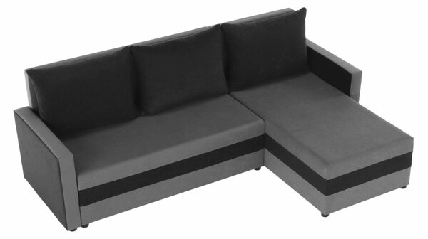KONDELA Univerzální sedací souprava, šedá/černá, PAULITA NEW