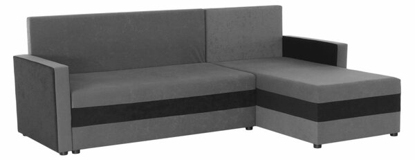 KONDELA Univerzální sedací souprava, šedá/černá, PAULITA NEW