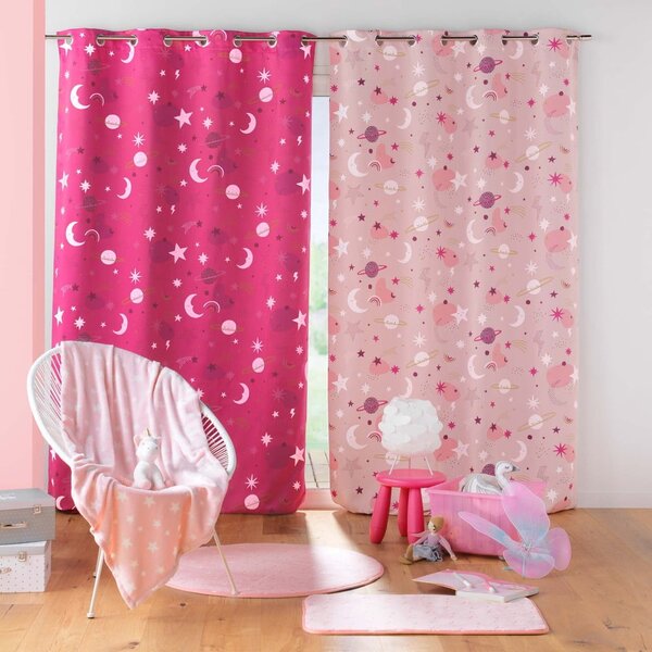 Růžový zatemňovací dětský závěs 140x260 cm Moonlight – douceur d'intérieur