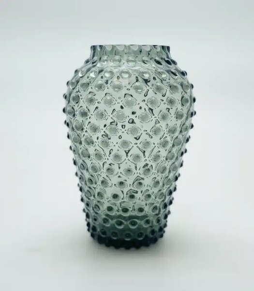 Sklárna Častolovice - Váza 21cm – Hobnail – Ananas – kouř