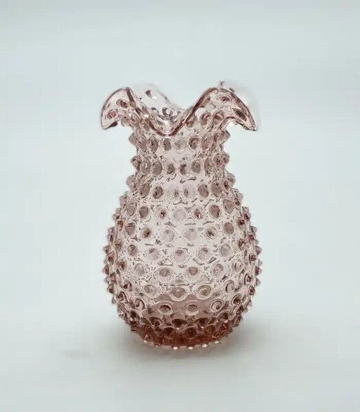 Sklárna Častolovice - Váza 18cm – Hobnail – Ananas – fialka ametyst