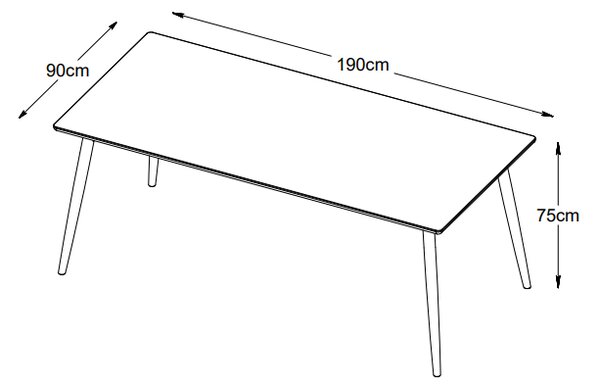 Designový jídelní stůl Tallys 190 cm kouřový dub