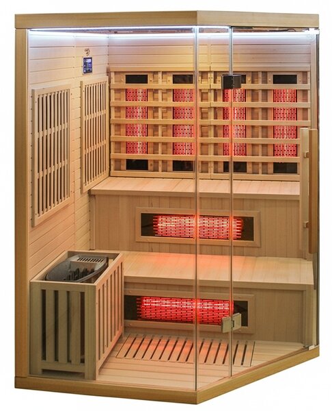 BPS-koupelny Kombinovaná sauna 2v1 HYD-7524 - Infrasauna + finská sauna 150x150, 4-5 osob