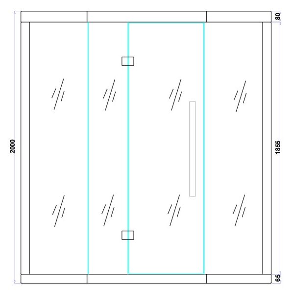 BPS-koupelny Kombinovaná sauna 2v1 HYD-7524 - Infrasauna + finská sauna 150x150, 4-5 osob
