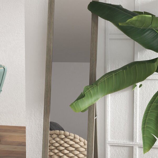 HOMCOM zrcadlo plné délky, 37 x 157 cm — nástěnné nebo volně stojící rámované zrcadlo do obývacího pokoje, ložnice nebo předsíně | Aosom