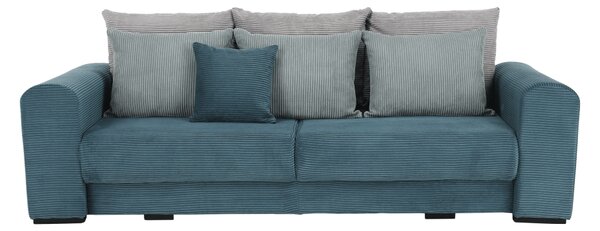 KONDELA Extra prostorná pohovka, modrá / mentolová / světle šedá, Gilena BIG SOFA