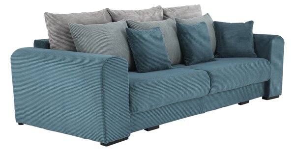KONDELA Extra prostorná pohovka, modrá / mentolová / světle šedá, Gilena BIG SOFA