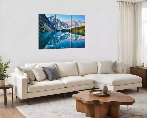 Obraz na plátně Hory a jezero