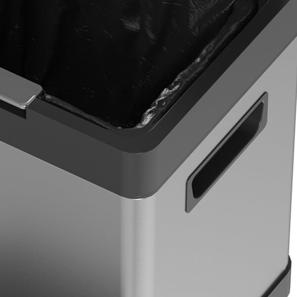 HOMCOM koš na odpad 20 L + 14 L — nerezový pedálový koš s měkkým dovíráním a vyjímatelnými kbelíky, stříbrný (32,5 x 31,5 x 78 cm) | Aosom