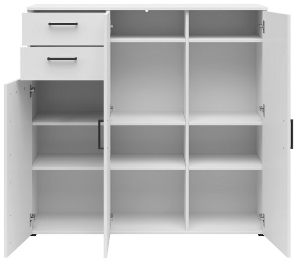 KOMODA, bílá, 120/115/40 cm Carryhome - Široké komody