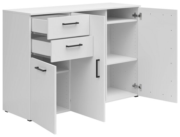 KOMODA, bílá, 120/83/40 cm Carryhome - Široké komody