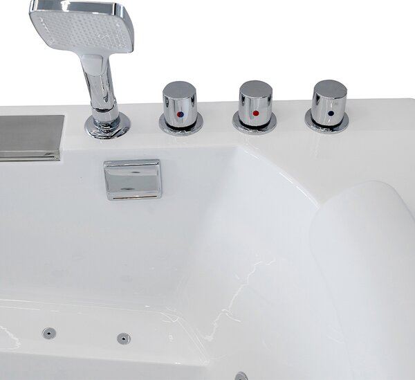 BPS-koupelny Hydromasážní vana HYD-MA941 180x90 BÍLÁ s ohřevem vody
