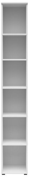REGÁL, bílá, 30/195/40 cm Carryhome - Knihovny