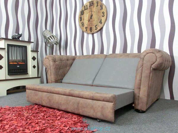 (1659) COLUMBUS - Luxusní sofa hnědá