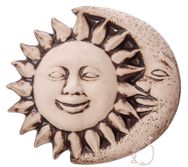 Slunce a měsíc na zavěšení keramické