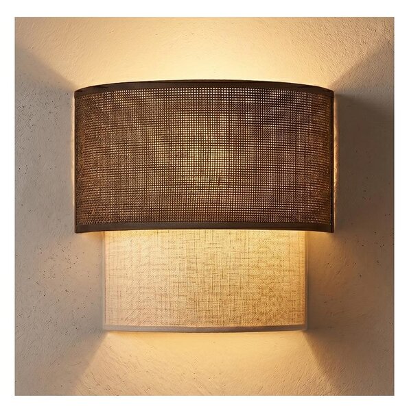 Brilagi - LED Nástěnné svítidlo BOHO ECO 1xE27/10W/230V hnědá/krémová