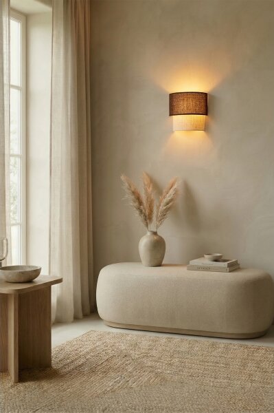 Brilagi - LED Nástěnné svítidlo BOHO ECO 1xE27/10W/230V hnědá/krémová