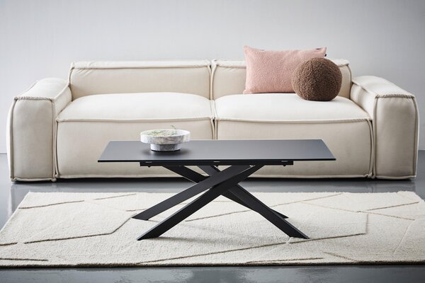 KONFERENČNÍ STOLEK, černá, kov, sklo, 115/65/42 cm Stylife - Konferenční stolky