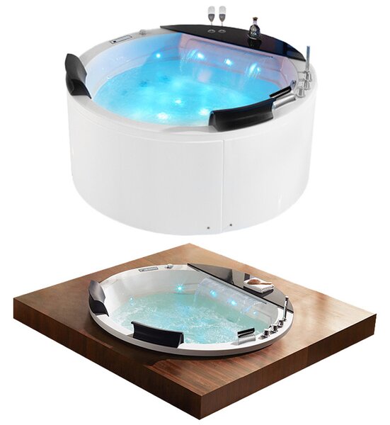 BPS-koupelny Hydromasážní vana HYD-DE916-155 155x155 s ohřevem vody