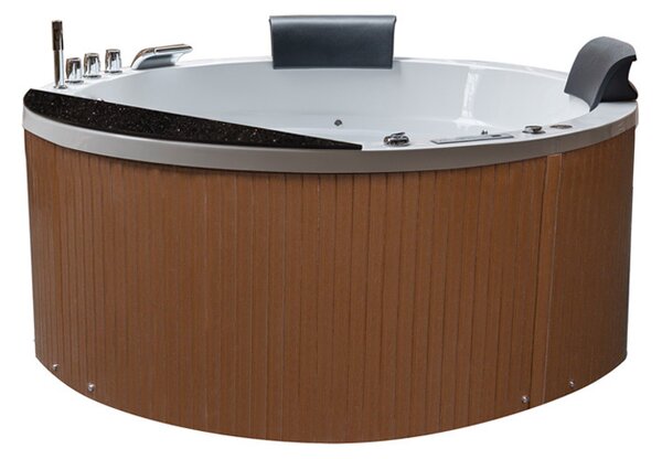 BPS-koupelny Hydromasážní vana HYD-DE916-155 155x155 s ohřevem vody, hnědý panel